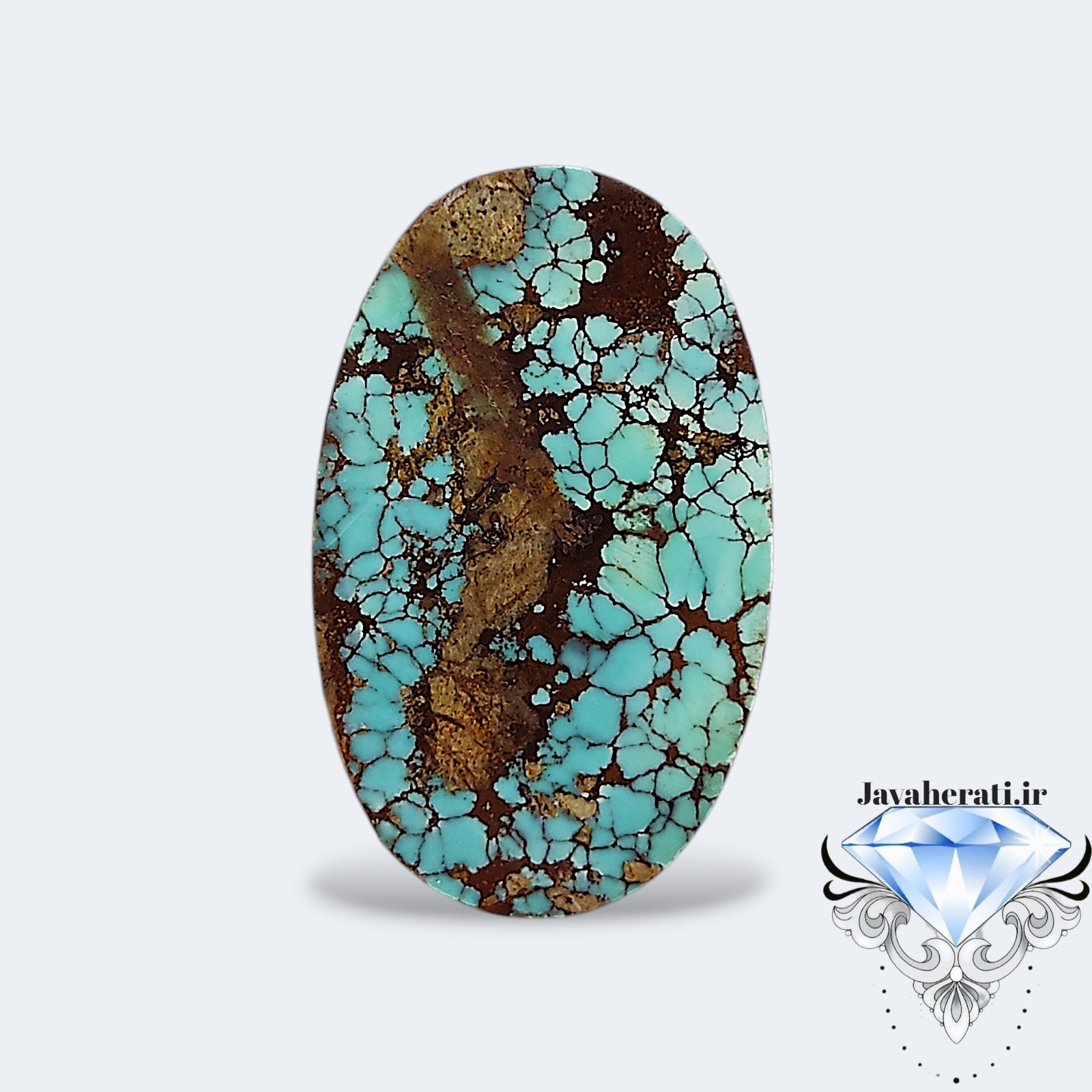 نگین فیروزه عنکبوتی نیشابوری T47