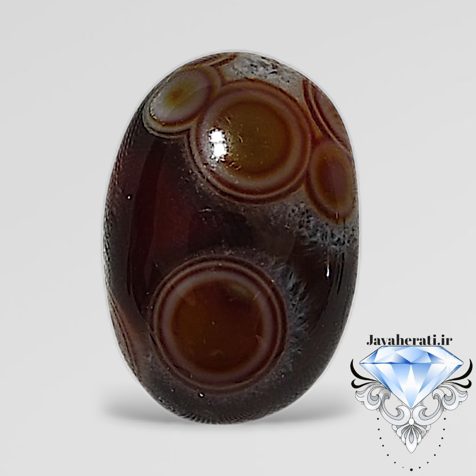 نگین عقیق باباقوری پرگاری بسیارزیبا S118