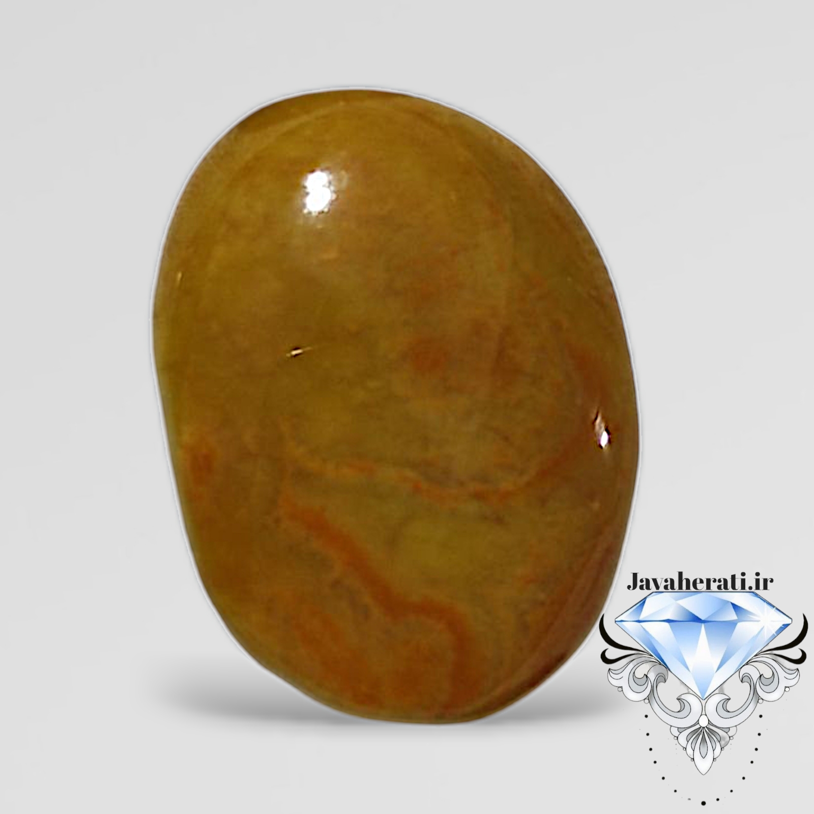 نگین عقیق سلطانی زرد طبیعی S105