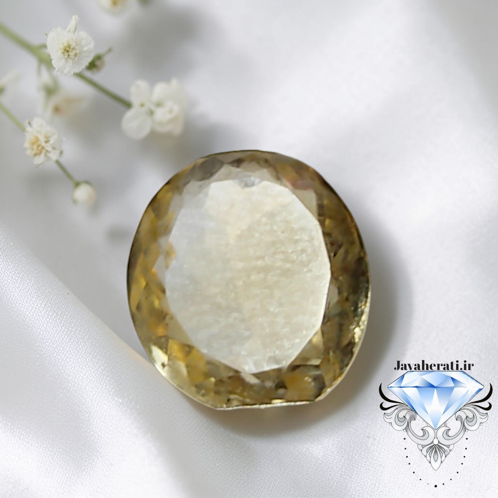 نگین سیترین طبیعی ارزان C25
