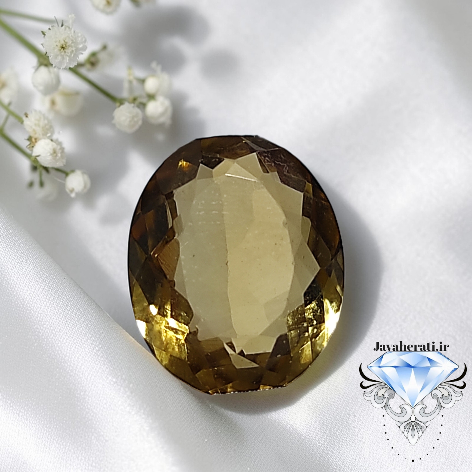 نگین سیترین پاک و خوشرنگ C20