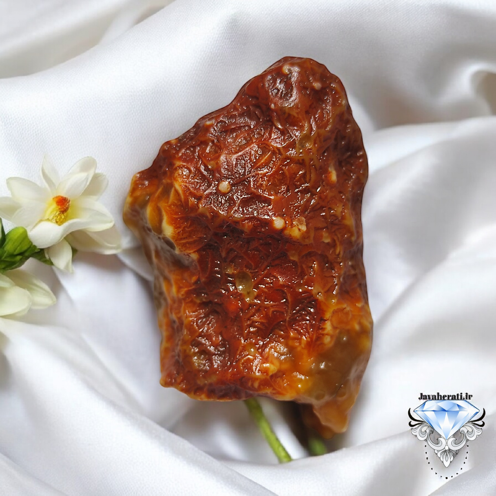 سنگ عقیق رگه دار خونی اصیل معروف به زوعه وحشی Z30