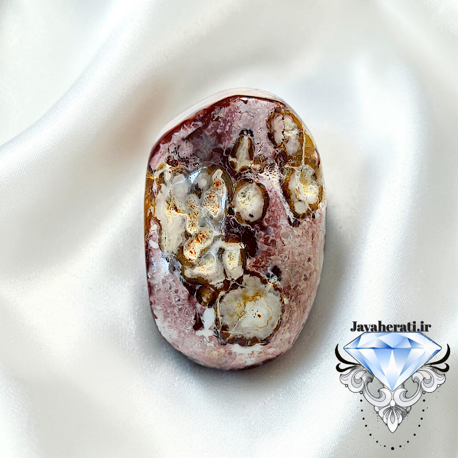 نگین سنگ سلطانی مصور سرخ ، معدنی و اصیل | S۱72