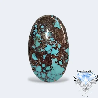 نگین فیروزه پیریت دار معدنی T58