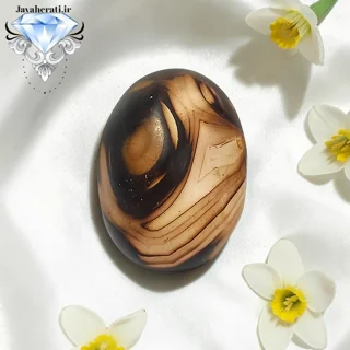 نگین عقیق ملکی سیاه M38
