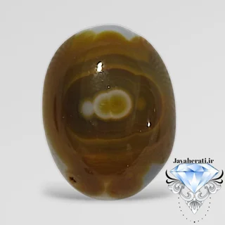 نگین عقیق سلطانی لامه دار معدنی  S116