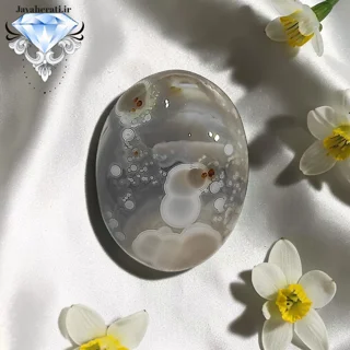 نگین عقیق لامه هزارچشم معدنی  S122