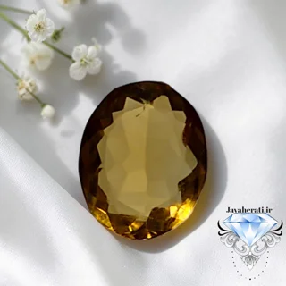 نگین سیترین پررنگ و طبیعی C26