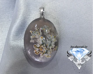 آویز عقیق شجر بهاری معدنی فردوس A26