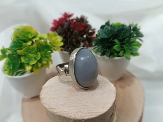 انگشتر عقیق کبود معدنی فوق العاده زیبا و ارزشمند