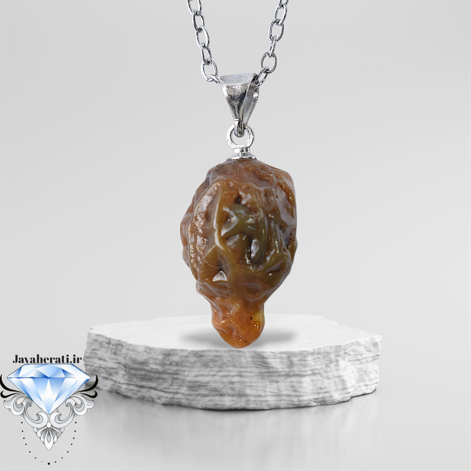 گردنبند زوعه رگه دار طبیعی  Z24