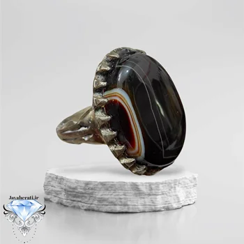 انگشتر عقیق سلیمانی فوق العاده زیبا وارزشمند