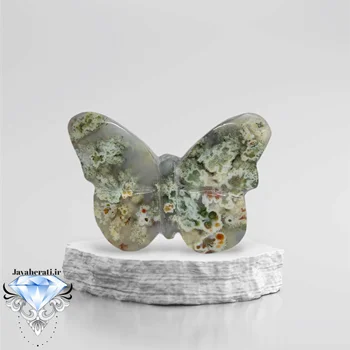 سنگ عقیق شجرفردوس کاروینگ پروانه