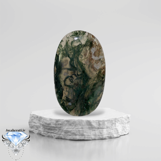نگین عقیق شجرسبز خزه ای معدنی