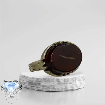 انگشتر عقیق کرزی طبیعی