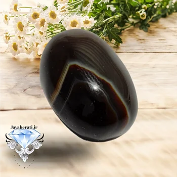 مهره عقیق سلیمانی طبع شفت العبدزیبا وبینظیر