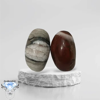 جفت مهره برد عقیق سلیمانی قدیمی وبینظیر