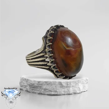 انگشتر عقیق سلیمانی مصور فاخر و بینظیر