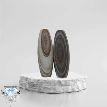 جفت لول عقیق داودی پاتین دار معدنی و بینظیر