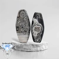 جفت مهره عقیق داودی مصور و اصیل