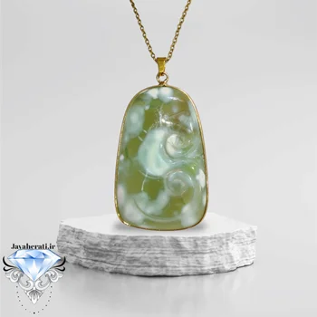گردنبند عقیق سبز سلیمانی آفریقایی A20