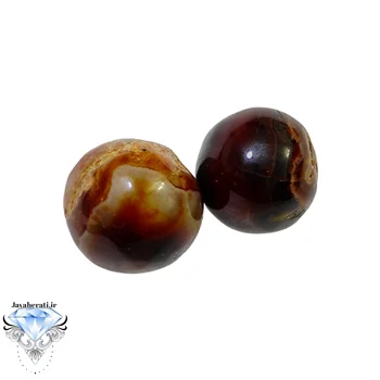 جفت گوی عقیق سلیمانی زیبا و ارزشمند