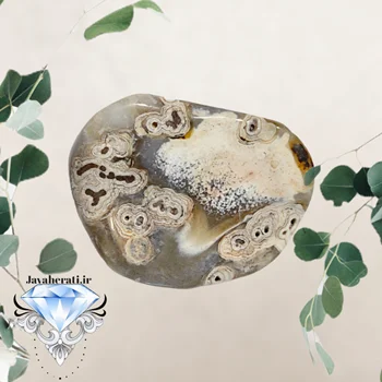 نگین عقیق سلیمانی مصور روتایل دار خارق العاده