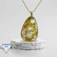 گردنبند عقیق زرد سلیمانی آفریقایی A23