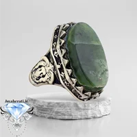 انگشترمردانه یشم خوشرنگ و طبیعی