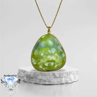 گردنبند عقیق سبز سلیمانی آفریقایی A19