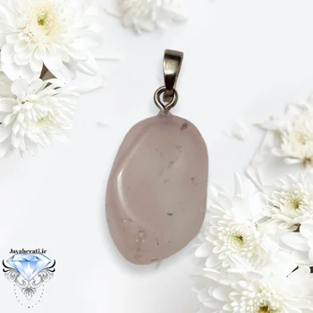 آویز رزکوارتز معدنی زیبا وارزشمند