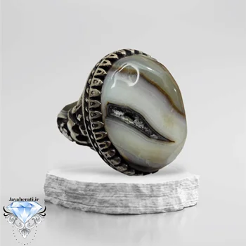 انگشتر عقیق سلیمانی معدنی خاص وارزشمند