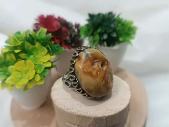 انگشتر عقیق سلطانی حجازی فعال و آداب دار