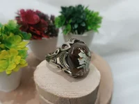 انگشتر عقیق جزع سلیمانی فعال و ارزشمند
