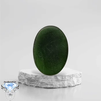 نگین یشم زغالدار اصیل ومعدنی J2