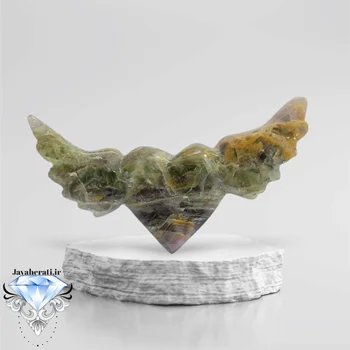 سنگ فلوریت بنفش معدنی کاروینگ قلب