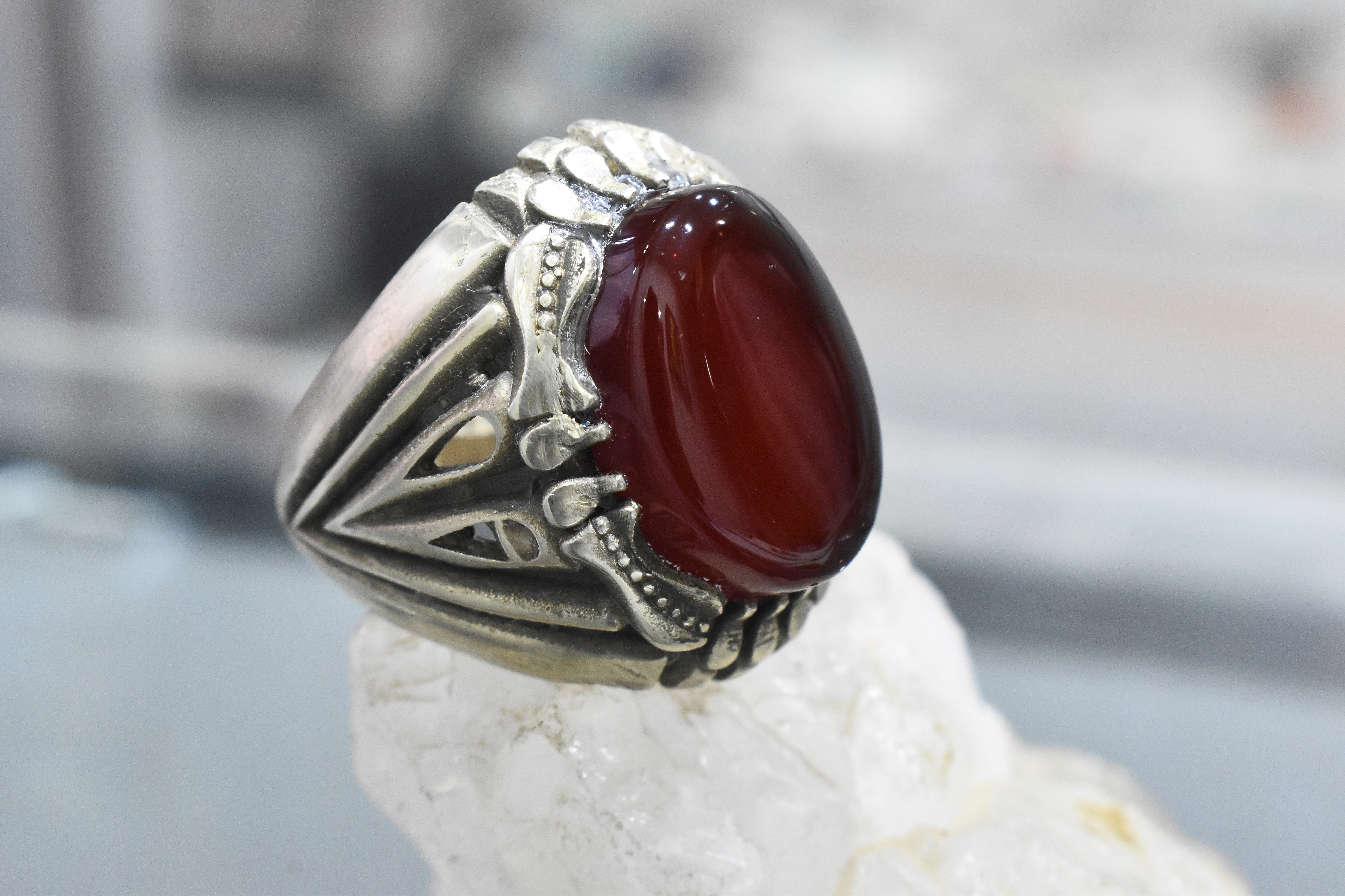 انگشترمردانه عقیق سرخ خراسان