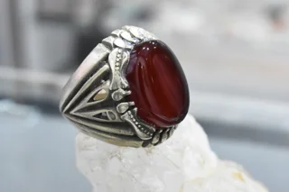 انگشترمردانه عقیق سرخ خراسان