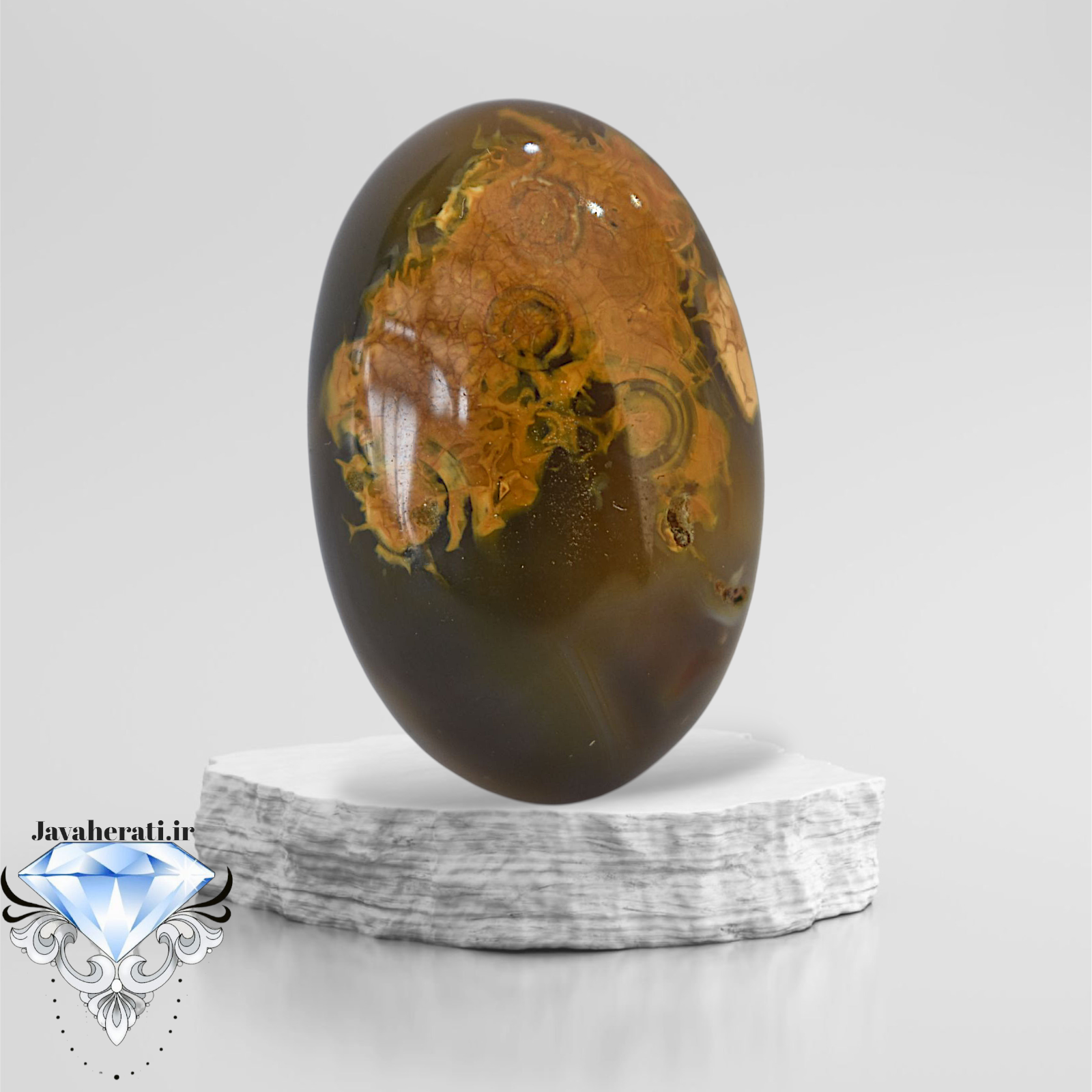 نگین عقیق سلطانی طبیعی و خوش طبع  S92