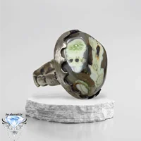 انگشتر عقیق سلیمانی مصورآدم فضایی فعال وبینظیر