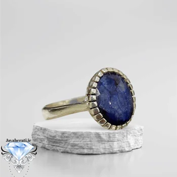 انگشتر نقره زنانه یاقوت کبود آفریقا