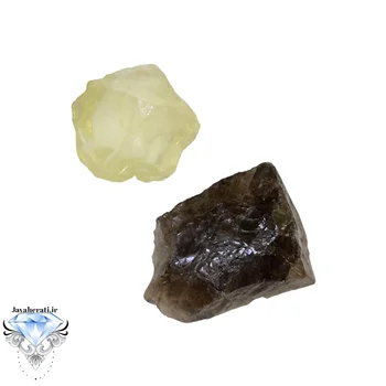 پک سنگ کوارتزدودی ولیمویی زیبا ومعدنی36گرمی