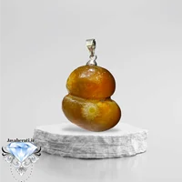 آویز عقیق سلیمانی چشمدار طبیعی A15