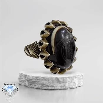 انگشتر عقیق دوپوست باباقوری بینظیر