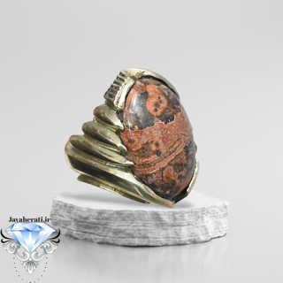 انگشترمردانه پاپی جاسپر معدنی