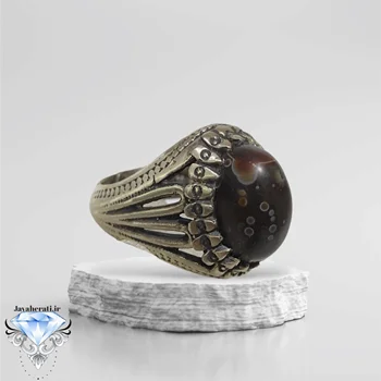 انگشتر عقیق سلیمانی لامه دار خارق العاده