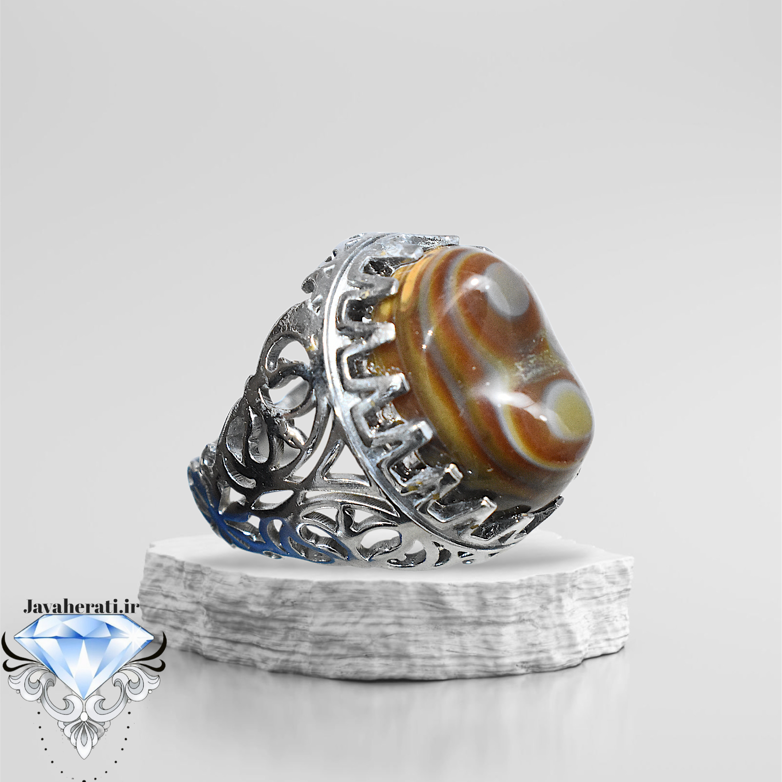 انگشترمردانه عقیق باباقوری دوکوهان