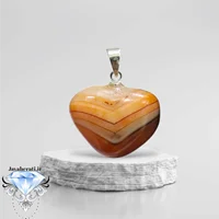 آویز عقیق سلیمانی به شکل قلب  A12