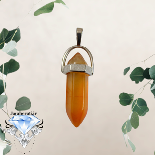 مدال عقیق زرد طبیعی زیبا وارزشمند