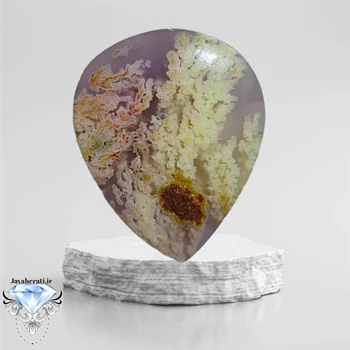 نگین عقیق شجربهاری سوسنی معدنی و بینظیر